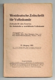 Westdeutsche Zeitschrift für Volkskunde.