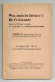Westdeutsche Zeitschrift für Volkskunde.