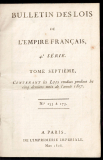 Bulletin des Lois de LEmpire Francais.