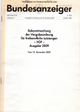 Bekanntmachung der Arbeit der Verordnung für freiberufliche Leistungen - VOF -.