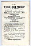 Wochen-Renn-Kalender für Deutschland.