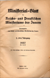 Ministerial-Blatt des Reichs- und Preußischen Ministeriums des Innern.