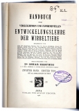 Handbuch der vergleichenden und experimentellen Entwicklungslehre der Wirbeltiere.