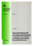 Gesundheitsbericht und Gesundheitszirkel.