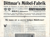 Dittmars Möbel-Fabrik. Berlin C., Molkenmarkt 6.