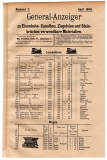 General-Anzeiger zur Eisenbahn- Canalbau, Ziegeleien und Steinbrüchen verwendbare Materialien.