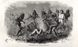 Der Krieg mit den Prairie-Indianern Nordamerikas.