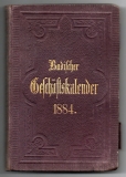 Badischer Geschäfts-Kalender für 1884.