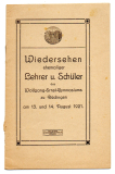 Wiedersehen ehemaliger Schüler u. Lehrer des Wolfgang-Ernst-Gymnasiums zu Büdingen am 13. und 14. August 1921.