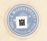 C. Milchsack & Co. Berg-Gladbach bei Cöln / Fabrikmarke.