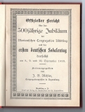 Offizieller Bericht über das 300jährige Jubiläum der Marianischen Congregation Altötting und den ersten deutschen Sodalentag dortselbst am 8., 9. und 10. September 1899.