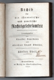 Archiv für die theoretische und practische Rechtsgelehrsamkeit.