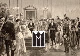 Die Reise des Kronprinzen und der Kronprinzessin von Oesterreich-Ungarn in das Occupationsgebiet: Die Vorführung einer serbischen Hochzeit im Offizierscasino zu Serajewo.