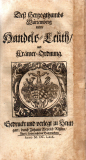 Deß Hertzogthumbs Würtemberg newe Handels-Leuth / und Krämer-Ordnung.
