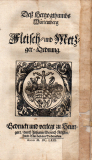 Deß Hertzogthumbs Würtemberg Fleisch- und Metzger-Ordnung.