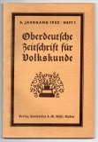 Oberdeutsche Zeitschrift für Volkskunde.
