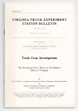 The European Corn Borer on the Eastern Shore of Virginia.