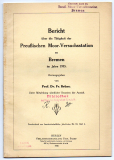 Bericht über die Tätigkeit der Preußischen Moor-Versuchsstation zu Bremen im Jahre 1935.