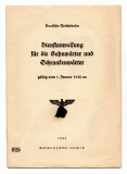 Dienstanweisung für die Bahnwärter und Schrankenwärter gültig vom 1. Januar 1942 an.
