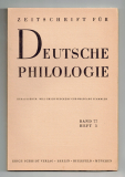 Zeitschrift für deutsche Philologie.