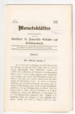 Monatsblätter. Hrsg. von der Gesellschaft für Pommersche Geschichte und Alterthumskunde.