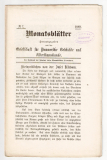 Monatsblätter. Hrsg. von der Gesellschaft für Pommersche Geschichte und Alterthumskunde.