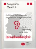 Lärmschwerhörigkeit.
