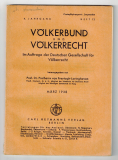 Völkerbund und Völkerrecht.