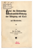Über die Notwendigkeit und die Wirkung der Düngung mit Kali auf Moorboden.
