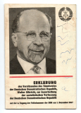 Erklärung des Vorsitzenden des Staatsrates der Deutschen Demokratischen Republik, Walter Ulbricht, zur Ausarbeitung der sozialistischen Verfassung der Deutschen Demokratischen Republik