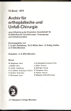 Archiv für Orthopädische und Unfall-Chirurgie.